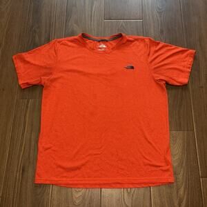 The North Face Mens Logo Orange T- Shirt -Small Poly